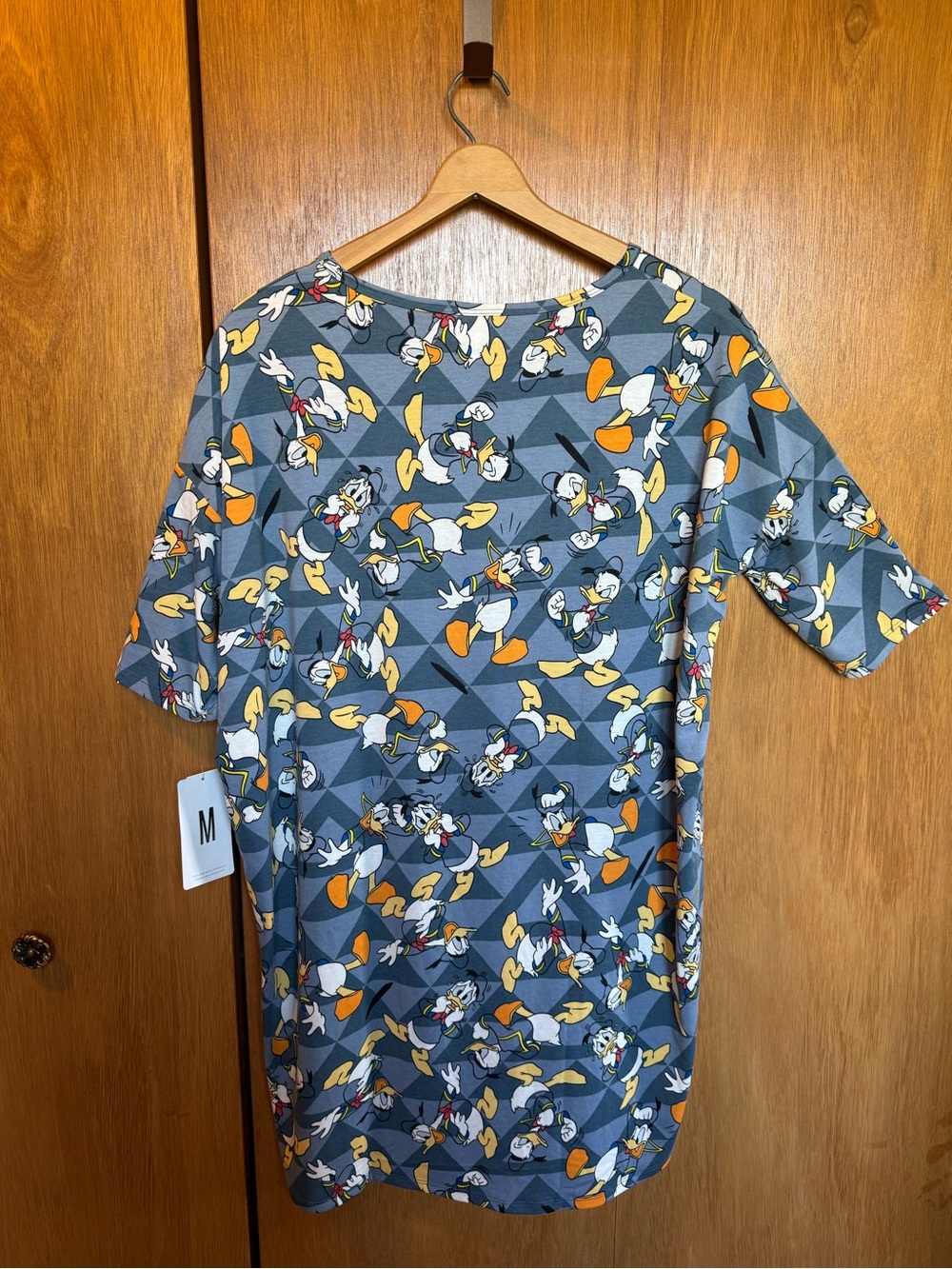LuLaRoe Women's Disney Donald Duck Irma Tunic Shirt - Blue, Yellow, Orange NWT - Picture 2 of 8